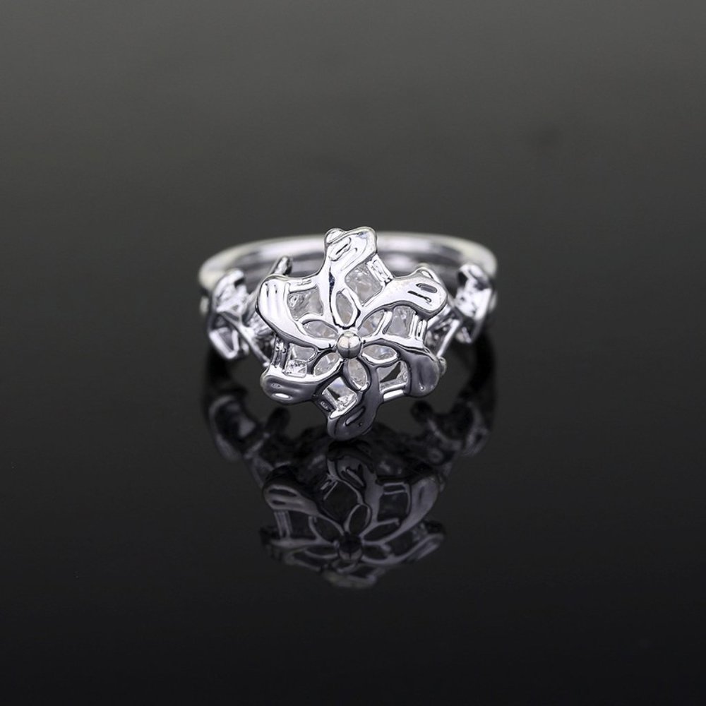 Ring ~ .925 Silver ~ Lord Of The Rings ~ Galadriel Nenya Ring ~ Zircon